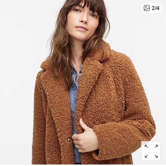 J.Crew Teddy Sherpa Coat - Picture 2 of 5